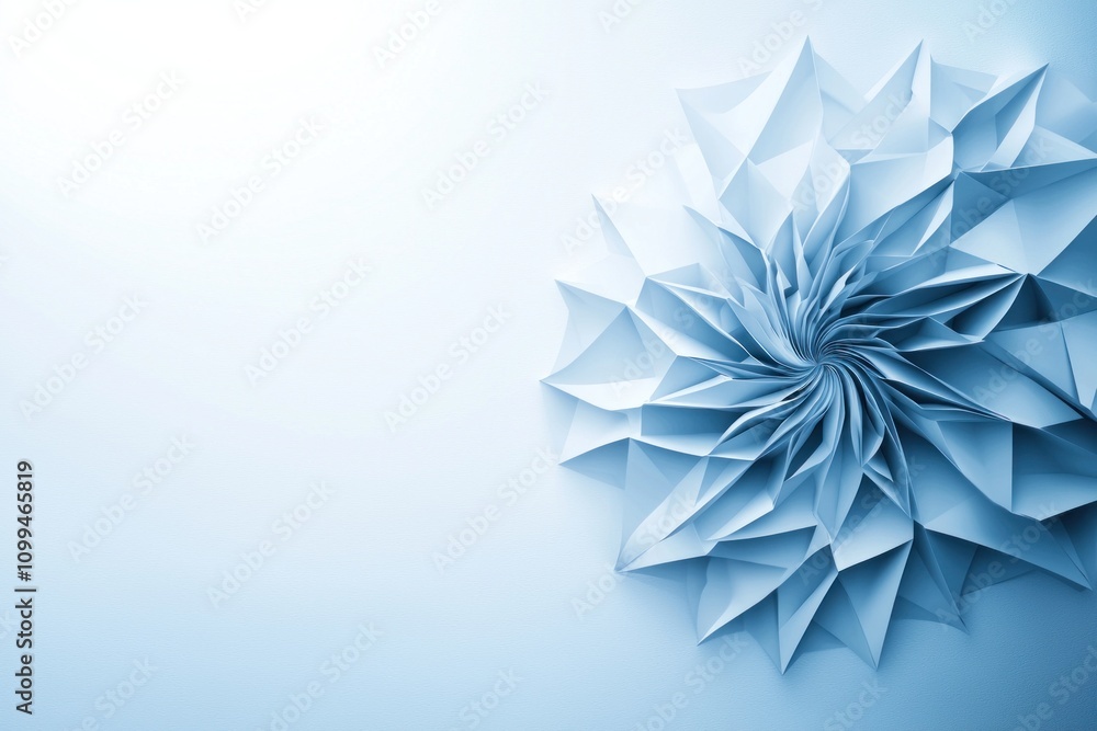 Poster intricate paper flower design studio setting digital art minimalist environment top view creative ex