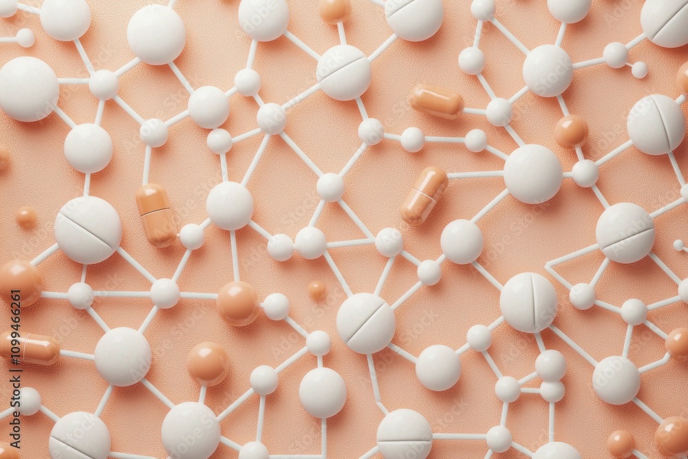 Poster scientific exploration of molecular structures laboratory abstract image controlled environment clos