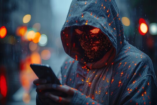 Receiving an incoming call from an unknown number on a smartphone  potential spam or scam alert