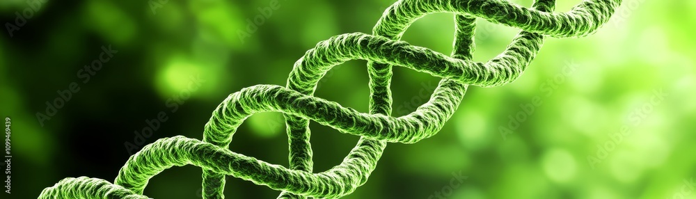 Poster detailed 3d rendering of a dna double helix structure, visualization of genetic information