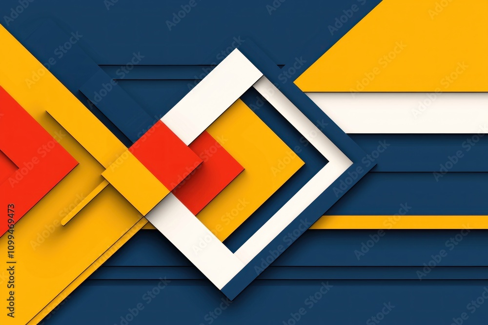 Poster dynamic geometric shapes digital art abstract background modern design creative concept visual aesth