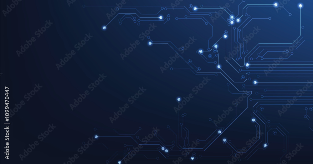Poster abstract circuit board background.vector abstract technology illustration circuit board on dark blue