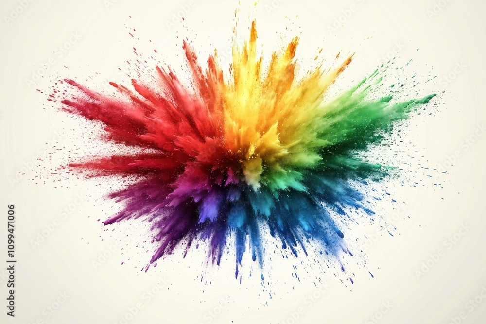 Poster vibrant color explosion art abstract design creative space modern studio dynamic perspective visual 