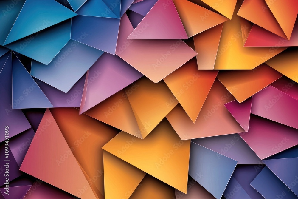Aufkleber dynamic colorful geometric patterns abstract art digital design modern aesthetics close-up visual cr