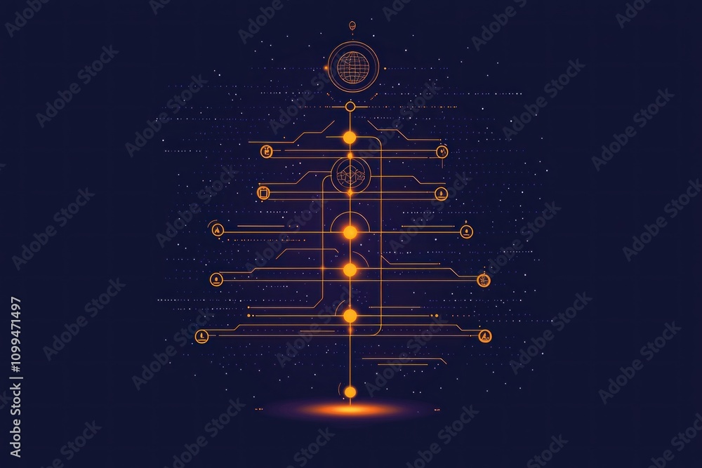 Poster innovative technology visualization digital space infographic futuristic environment abstract viewpo