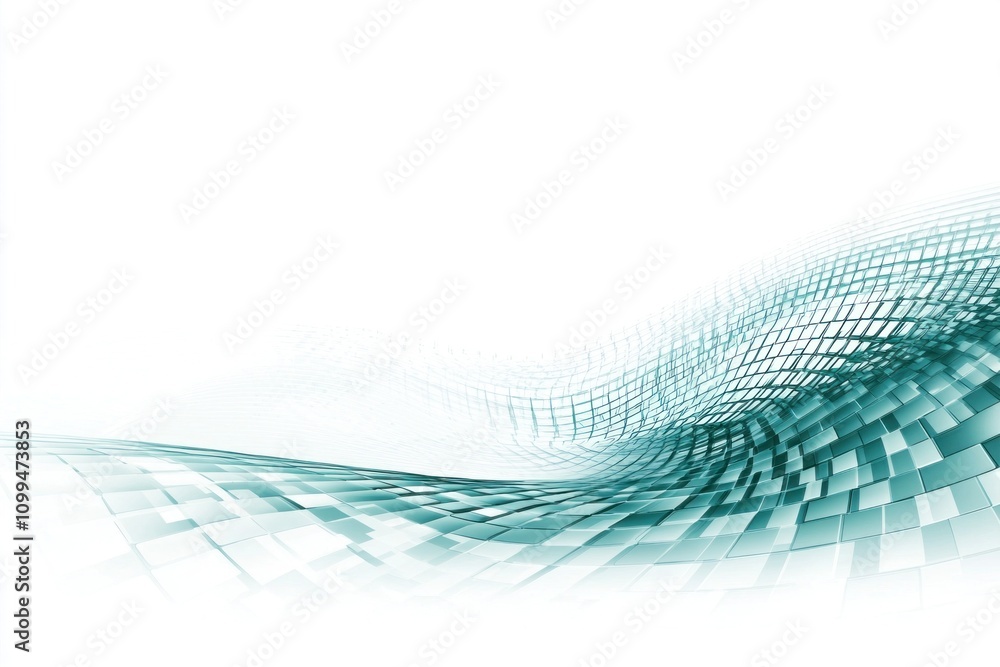 Poster dynamic digital wave form abstract art modern design creative space aerial view visual technology co