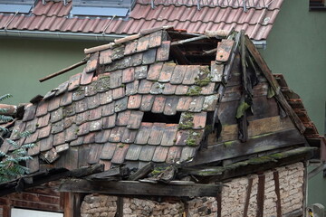 Naklejka premium Verfallenes Haus in Rudolstadt