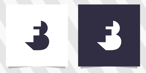 Fototapeta premium letter fb bf logo design vector