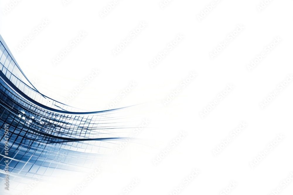 Poster dynamic blue wave abstract art digital creation modern design minimalist style high-tech aesthetic f