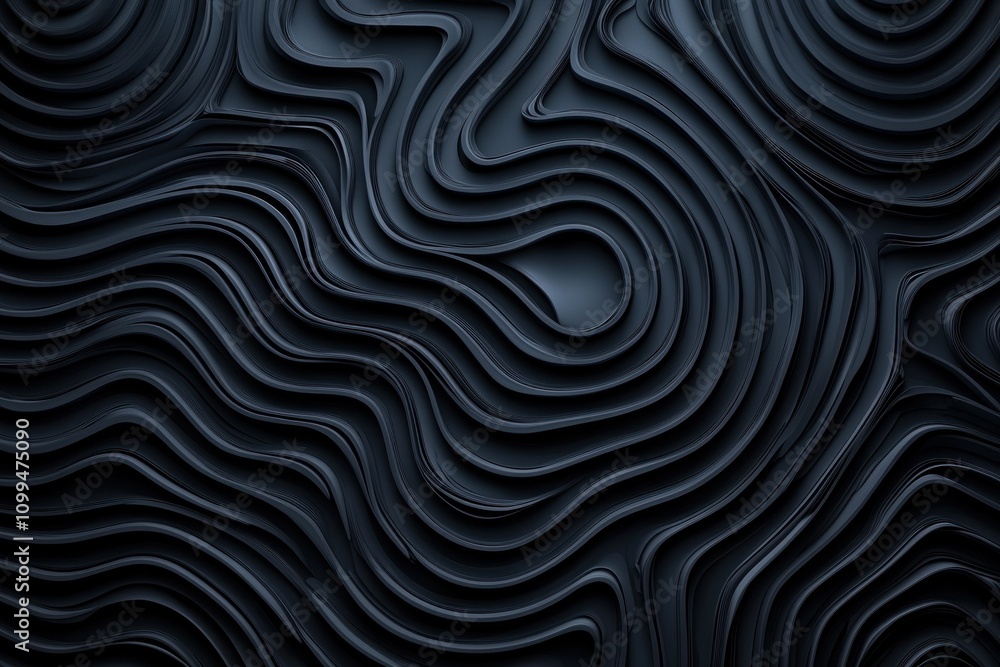 Poster fluid dynamics art abstract creation digital medium dark palette close-up view contemporary design i