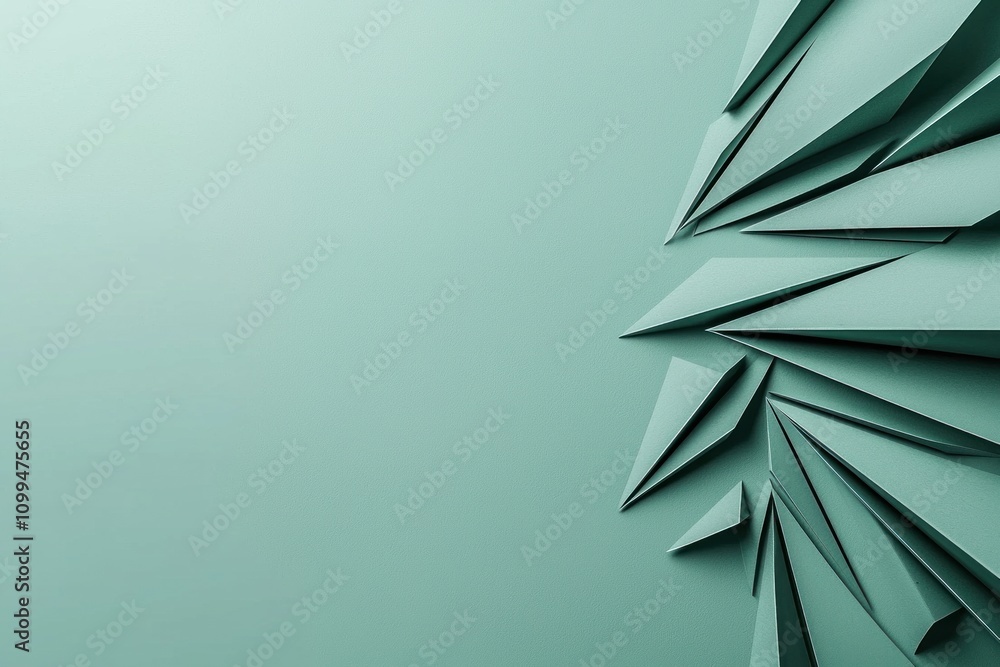 Poster dynamic geometric shapes abstract art digital design minimalist style eye-level view creative concep