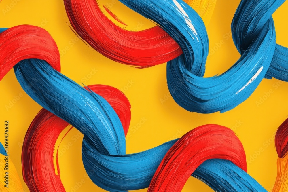 Poster dynamic colorful swirls abstract design vibrant composition studio close-up artistic expression