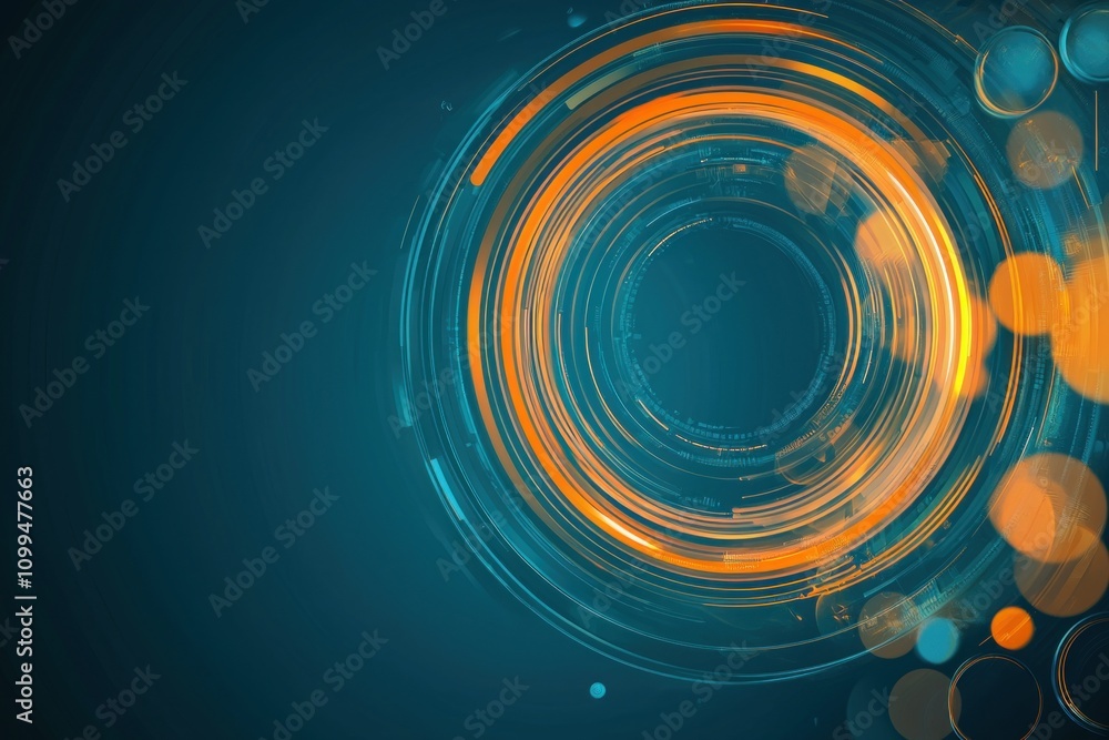 Poster vibrant circular patterns abstract art digital design modern aesthetic close-up view visual energy a