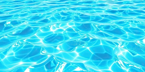 Obraz premium Iridescent blue and green waves on a clear crystal-clear sky with subtle glittering effects, iridescent, green, shimmering