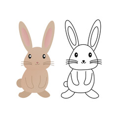 Obraz premium easter bunny colouring book