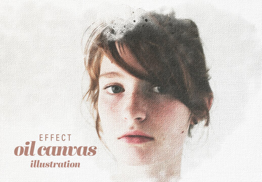 Artistic effect on canvas for portrait photography, generated by AI