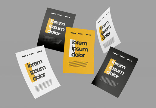 Floating Poster Mockup Design