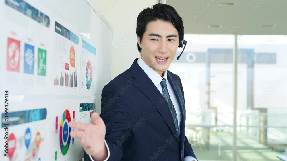 Aufkleber プレゼンテーション、男性、ビジネス、ホワイトボード、プレゼン、ビジネスマン、会議、セミナー、講師、日本人、ビジネスパーソン、研修、説明、コーチング、教室、スクール、レッスン、書類、営業、宣伝、笑顔、若い、リサーチ、人材、おすすめ、紹介、オフィス、仕事、スーツ、データ、グラフ、商談、投資、資産運用、サロン、先生、教師、レクチャー、戦略、経営、マネジメント、マーケティング、ミーティング、30代、アドバ