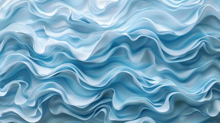 Obraz premium Abstract blue wavy seamless pattern.