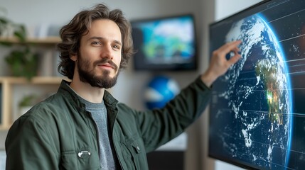 Exploring advanced technologies office space interactive learning modern environment engaging perspective