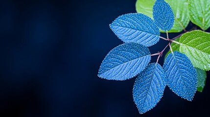 Neon circuit patterns illuminate digitally enhanced leaves, symbolizing the convergence of nature and technology.