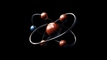 A Close-Up View of a Carbon Atom with Its Atomic Structure