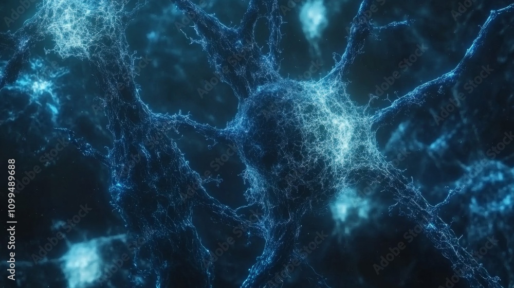 Poster abstract representation of a neural network cell