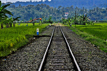 The colonial railway line from the Dutch colonial era is still sturdy and is still used today at...