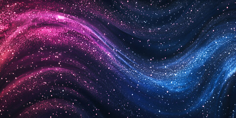 Cosmic Dance of Nebulae: A mesmerizing abstract artwork featuring vibrant pink and blue nebulae swirling in a cosmic dance, speckled with glittering stardust. Perfect for science fiction, fantasy.