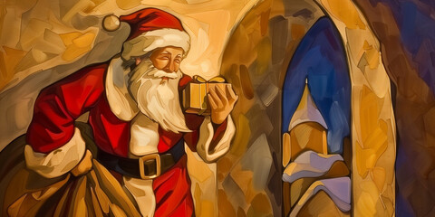 Santa reading a note