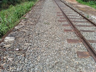 The colonial railway line from the Dutch colonial era is still sturdy and is still used today at...