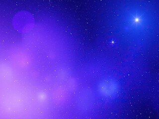 Naklejka premium Purple and blue abstract space texture with glittering starlight, starry background, space texture