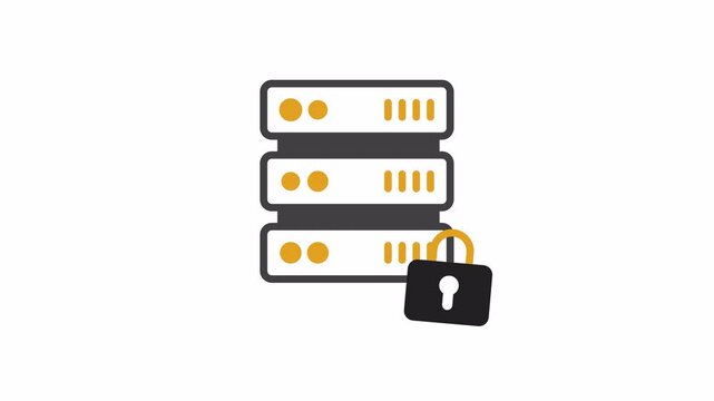 Secure Server Rack with Locked Access. High quality 4k footage
