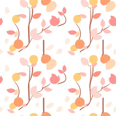 Fototapeta premium Patron de plantas y hojas de plantas