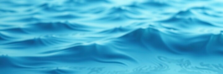 Fototapeta premium Soft focus image of Blue and green waves gently rolling on the ocean's surface in an abstract pattern, peaceful atmosphere, gentle movement