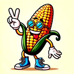 Obraz premium corn character comic