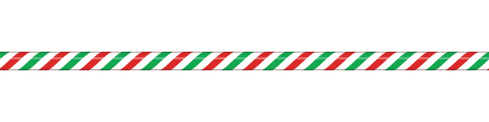 Candy cane line with red and green striped. Seamless line with striped candy pattern. Candy lines. Vector illustration