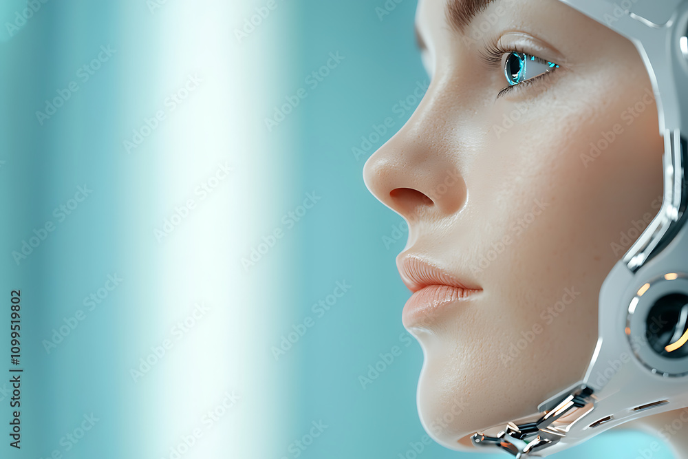 Poster ethical ai development showcase technology sector innovative design futuristic environment close-up 