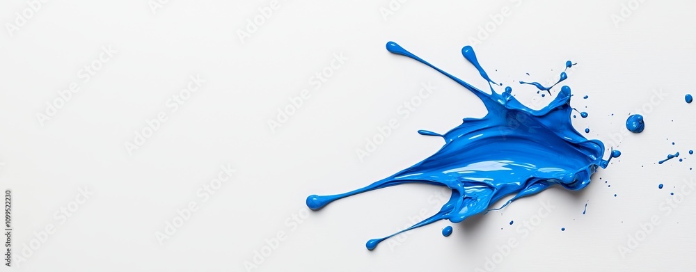 Poster white background with a splash of water