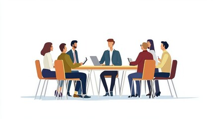 Business Meeting Illustration