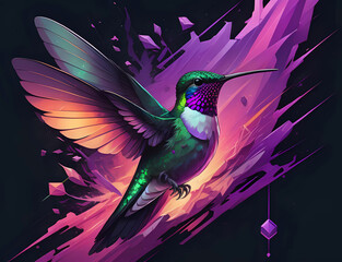 Fototapeta premium fliegender Kolibri