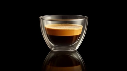 Macchiato in a Double Walled Glass Cup