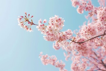 Stunning Pink Cherry Blossoms in Springtime Sunlight