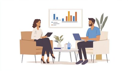 Business Collaboration Meeting Illustration