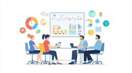 Team Meeting in Progress - Business Strategy Session