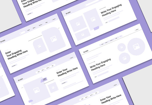 Website Wireframe Kit Template