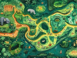 Detailed infographic of biodiversity preservation, diverse species, vibrant design