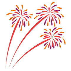 New Year Fire Works Decoration