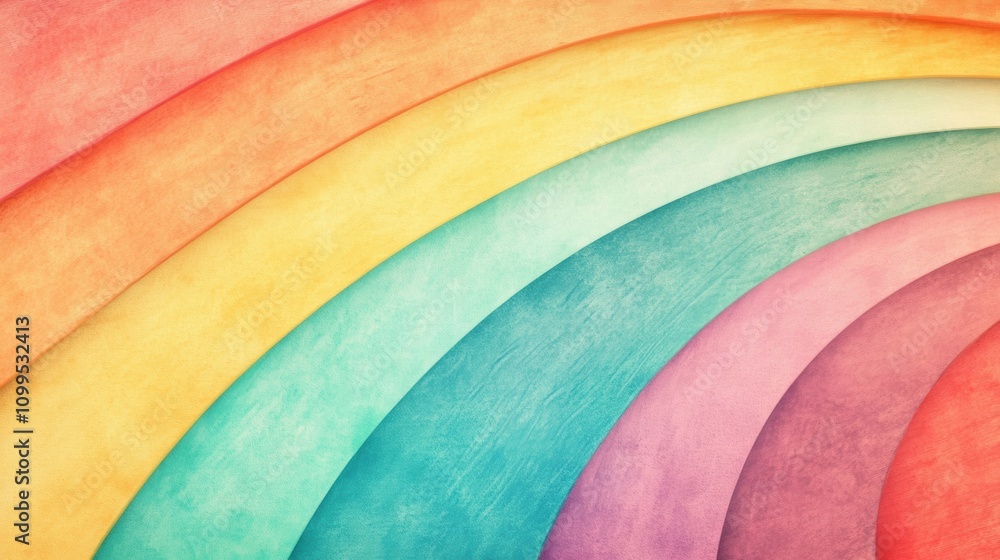 Poster a close-up of a rainbow gradient with a textured finish, blending vibrant colors in an artistic and 