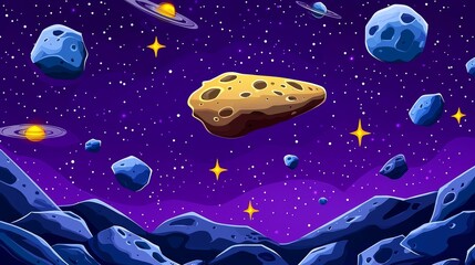 Naklejka premium Cosmic Mischief in a Playful Universe